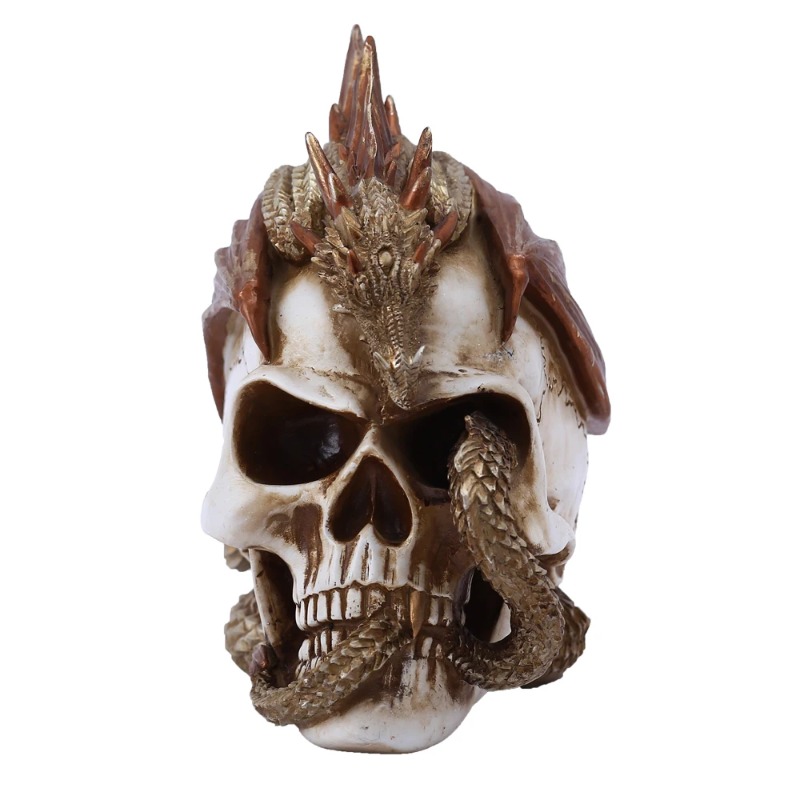 Skull Dragon Resin Figurine -  - đánh giá và giá Art Craft Bar