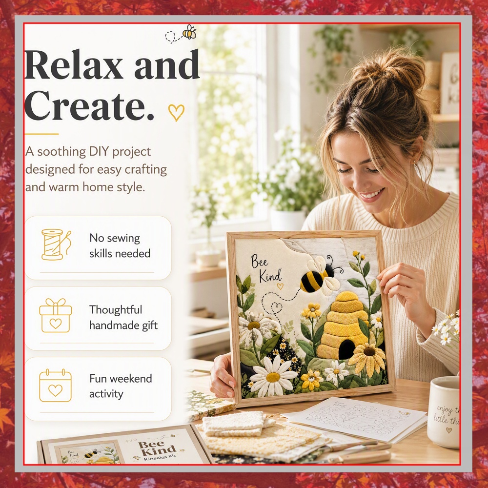 Bee Honeycomb Punch Needle DIY - đánh giá và giá Art Craft Kit