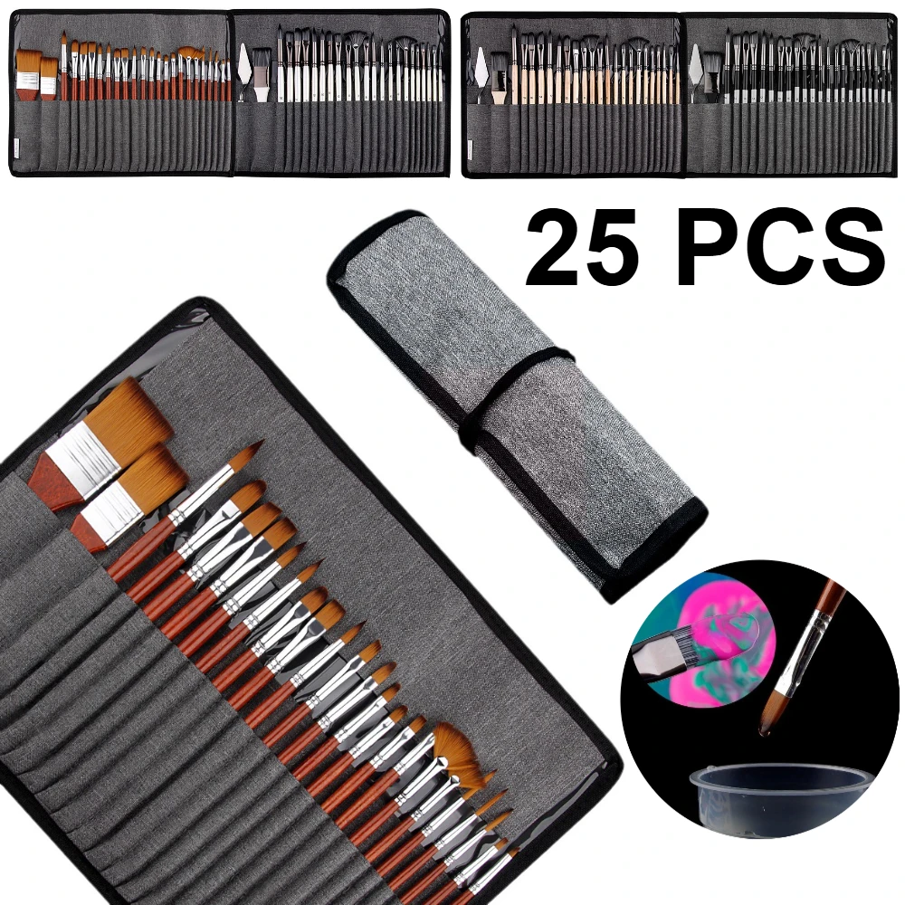 25pcs Professional Paint Brush - đánh giá và giá Gouache Paint Set