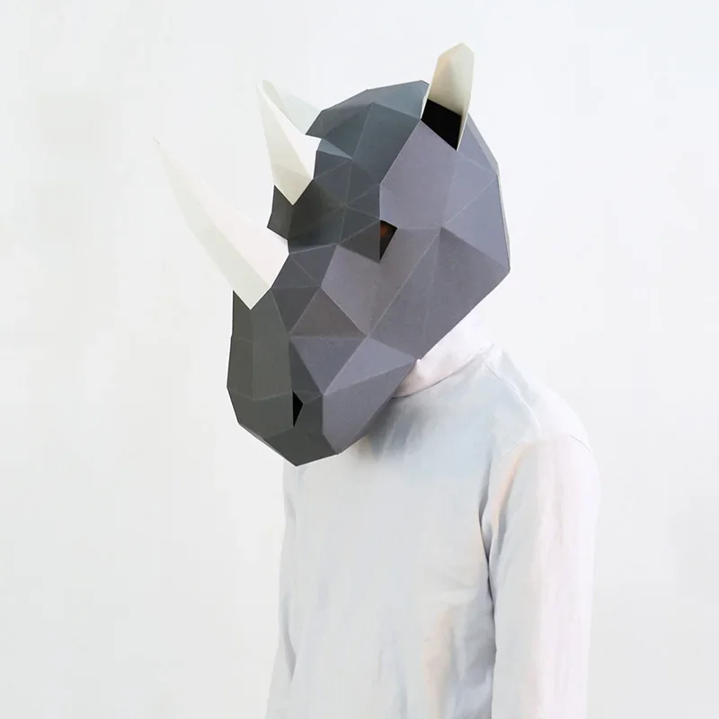 Rhinoceros Adult Head Mask Pap - đánh giá và giá Art Craft Cardboard