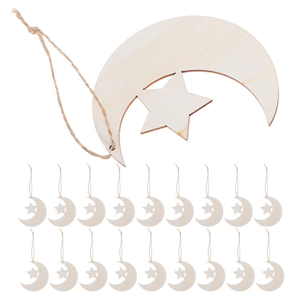 40Pcs Blank Wooden Moon and St - đánh giá và giá Art And Craft For Nursery