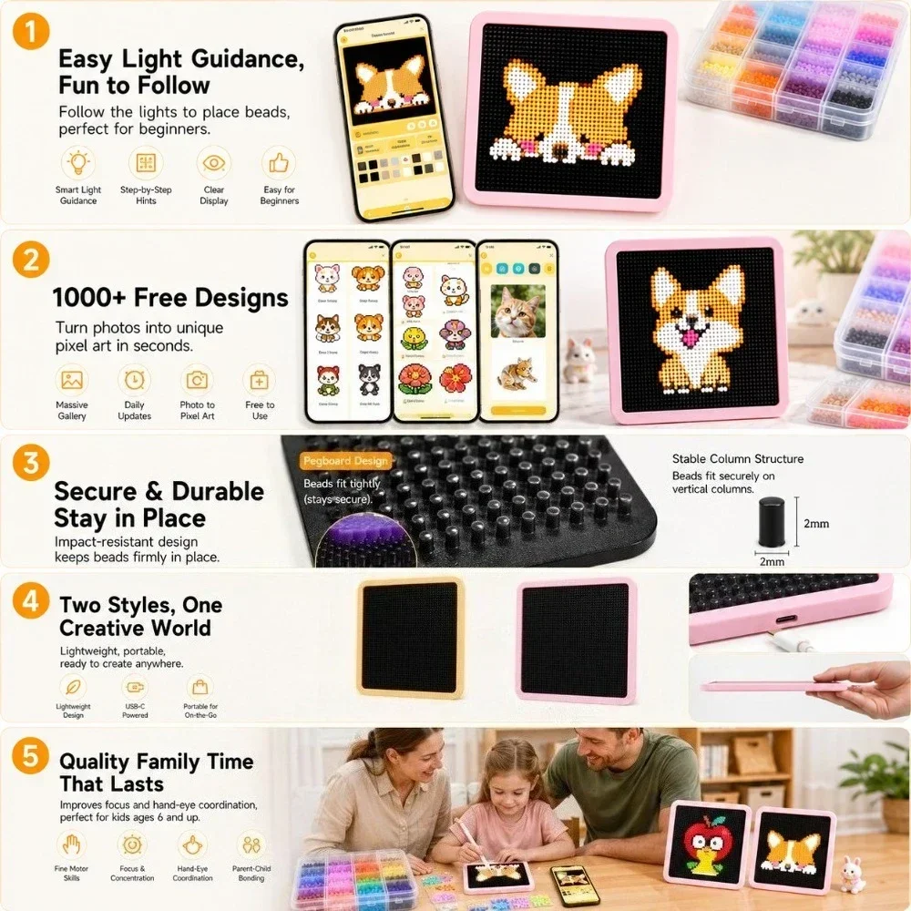 LED Smart Fuse Bead Pegboard,  - đánh giá và giá Art Craft Kit