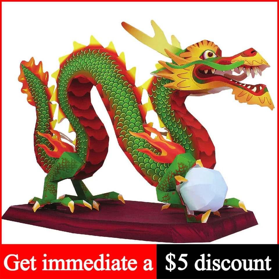Chinese Dragon Loong Handmade  - đánh giá và giá Art Craft Cardboard